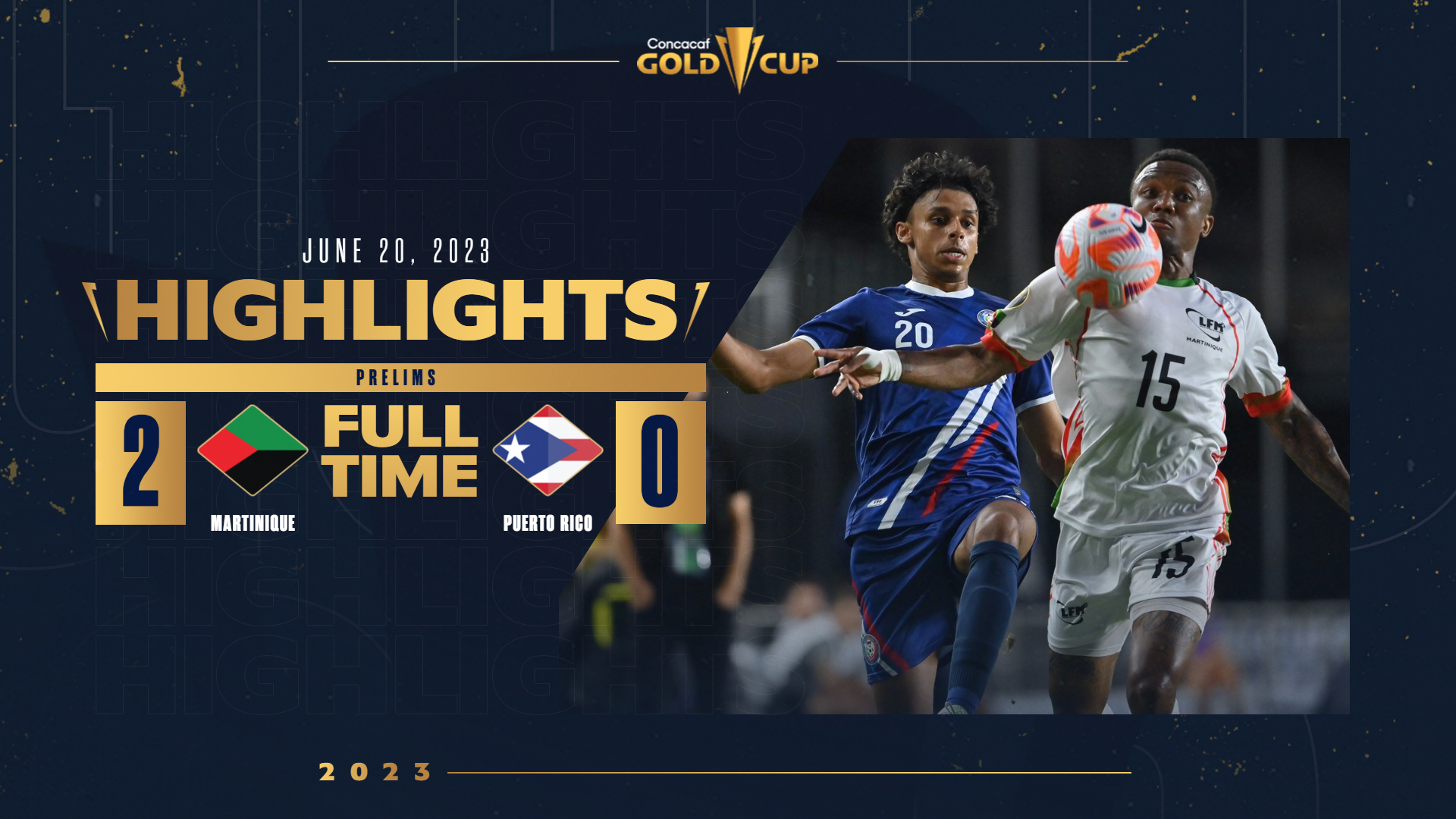 Copa Oro 2023 Martinica v Puerto Rico