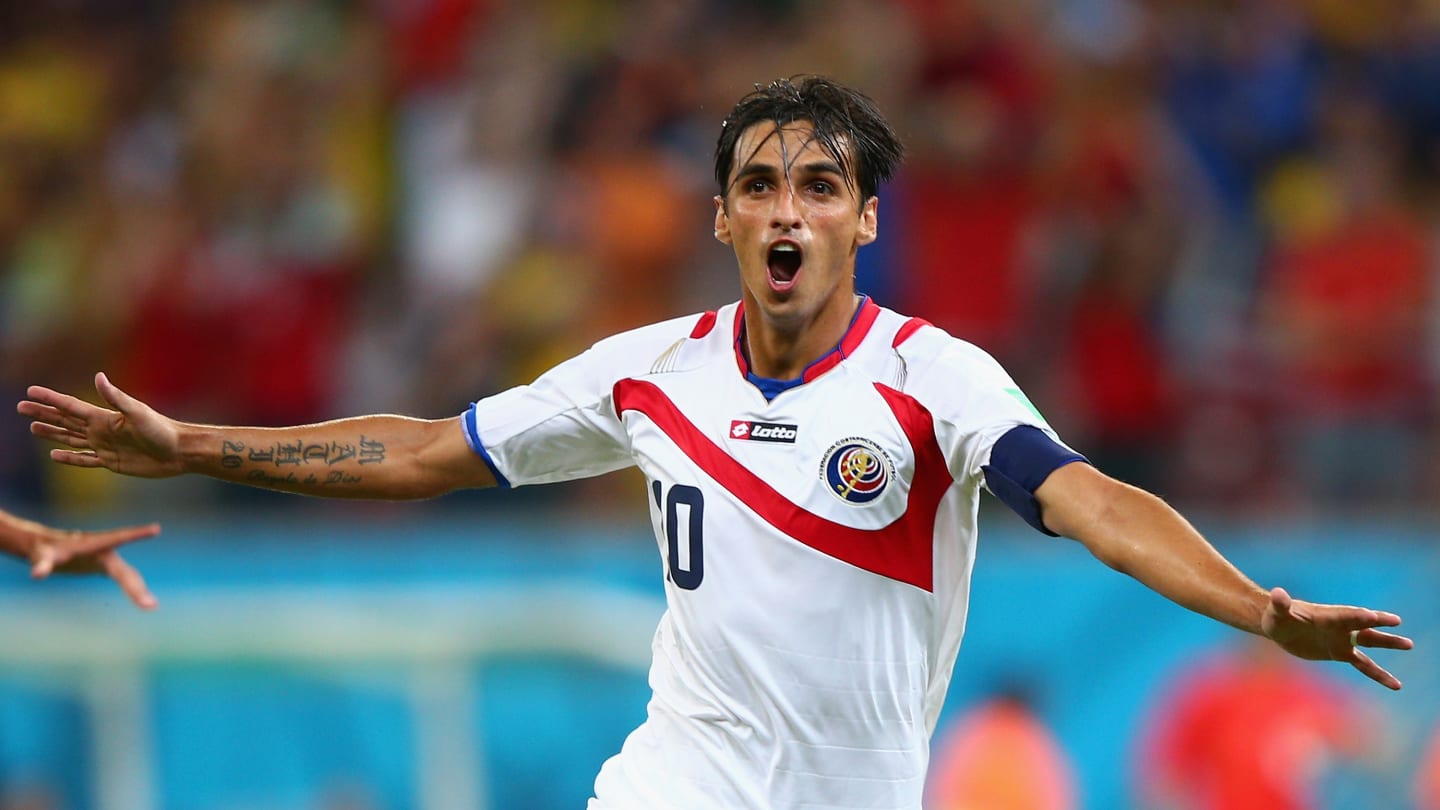 WHAT IS THE NAME OF THE TEAM BRYAN RUIZ PLAYS FOR AND WHAT IS HIS WORLD CUP RECORD?