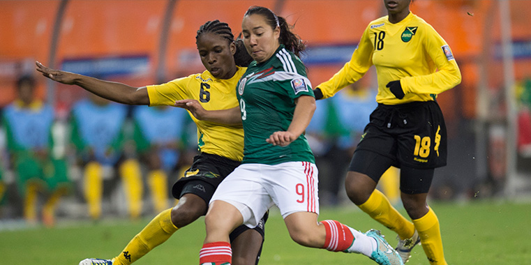 Veronica Charlyn Corral of Mexico after scoring her second goal