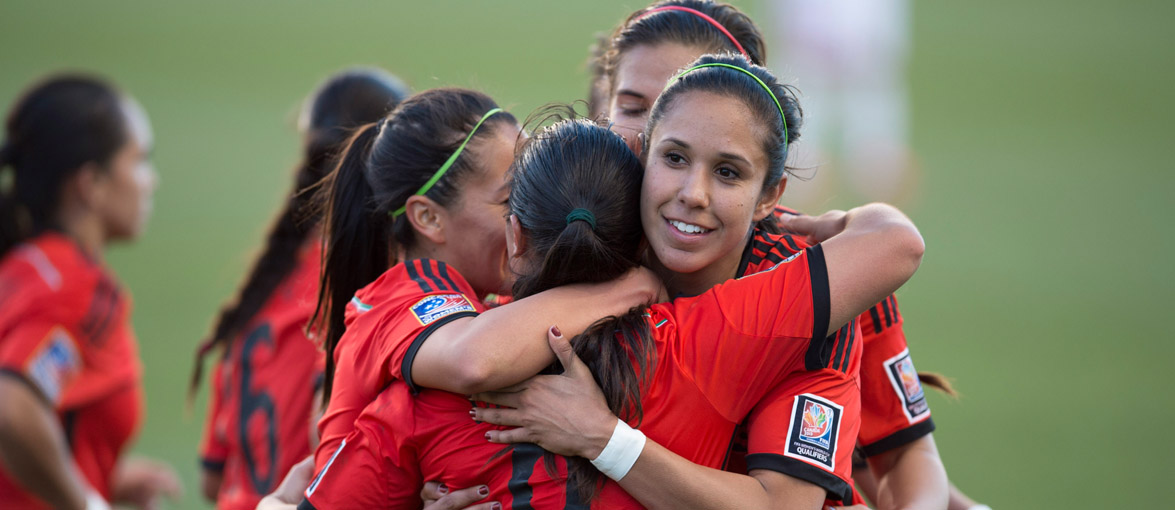 Veronica Charlyn Corral of Mexico after scoring her second goal