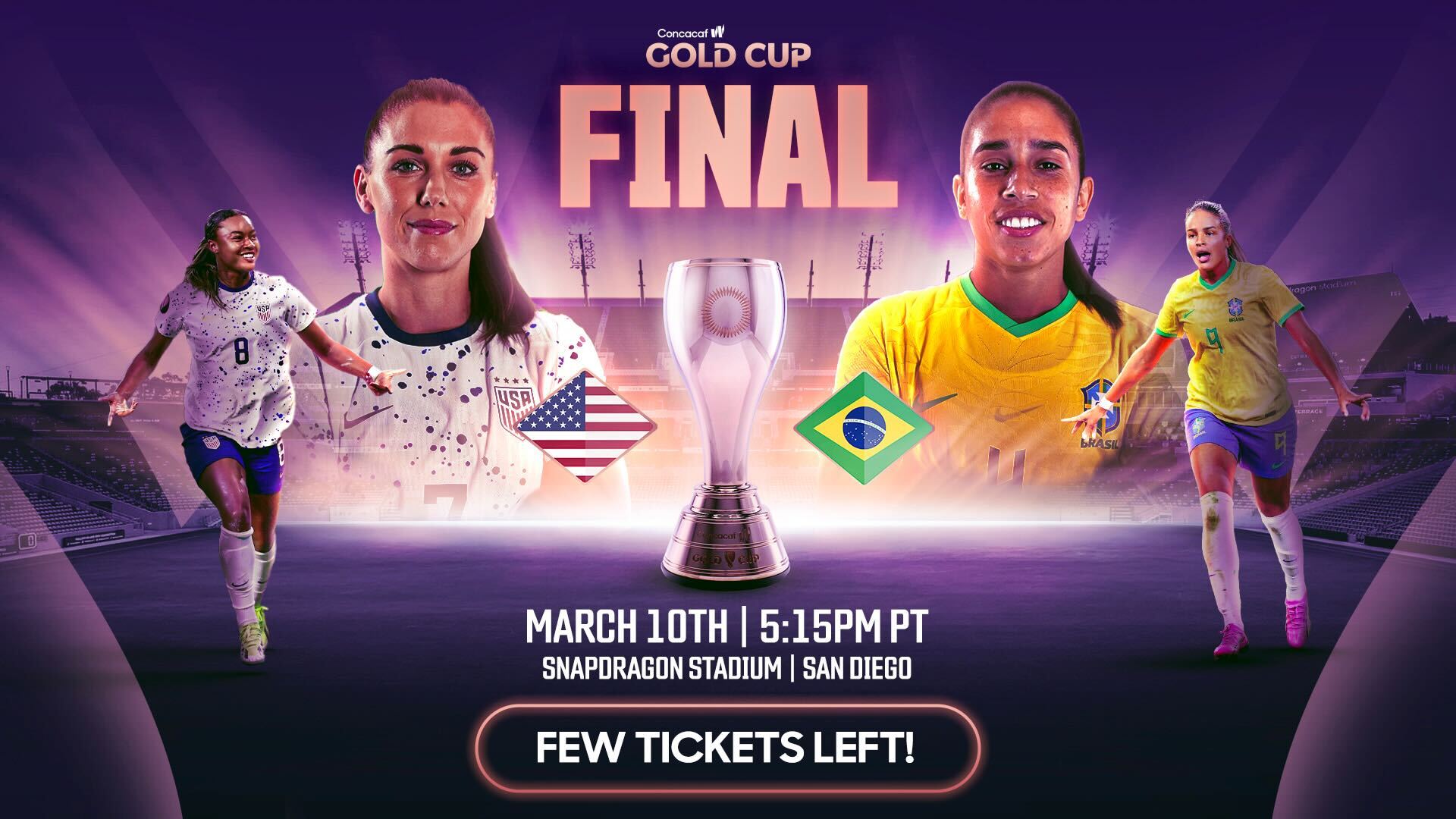 Close to 30,000 tickets sold for 2024 Concacaf W Gold Cup Final at  Snapdragon Stadium